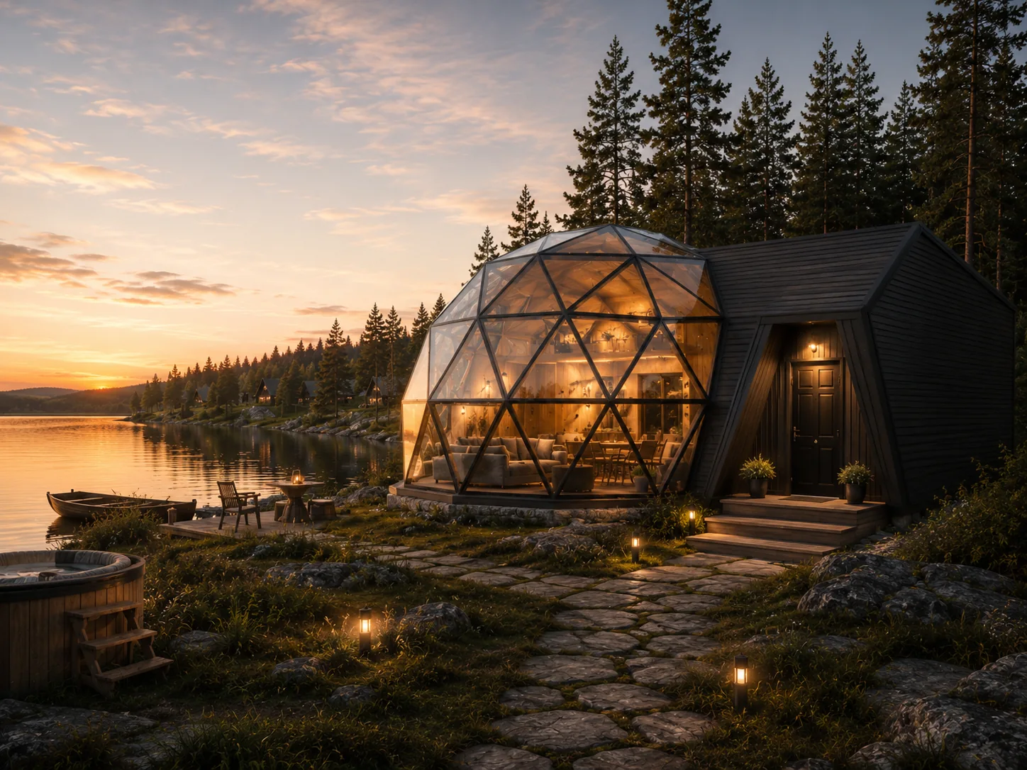 Concept of a home with dark exterior cladding